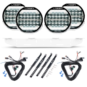 Proiector auxiliar Lazer Sentinel 9 Highline Beacon Alb - Rotund / 23 cm / 130W / Ref. 12.5, 4 buc - Set complet - Img 2