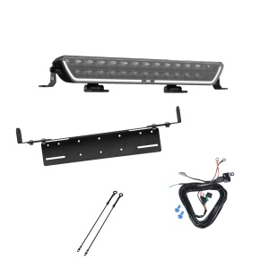 Proiector auxiliar OZZ HP P20" Negru, dreaptă / 52 cm / 280W / Ref. 40, 1 buc - Set complet cu suport pentru montaj încastrat