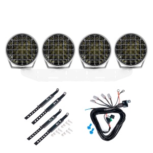 Proiector auxiliar PURELUX 9110 Alb - Rotund / 23 cm / 175W / Off-road, 4 buc - Set complet