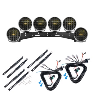 Proiector auxiliar PURELUX 9110 DRL Alb - Rotund / 23 cm / 175W / Ref. 50, 6 buc - Set complet (WRC)