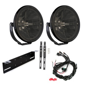 Proiector auxiliar Strands Ambassador Dark Edition - Rotund / 23 cm / 67W / Off-road, 2 buc - Kit complet - Img 2
