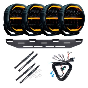 Proiector auxiliar STRANDS Nuuk D-Line 9" - Rotund / 22 cm / 185W / Ref. 20, 4 buc - Set complet