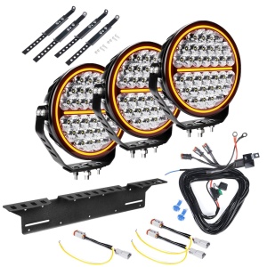 Proiector auxiliar Strands Siberia Night Ranger 9" - Rotund / 23 cm / 170W, 3 buc - Kit complet - Img 2