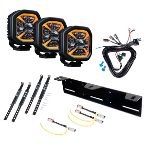 Proiector auxiliar Strands Siberia X 4 - Rotund / 11 cm / 60W / Off-road, 3 buc - Set complet