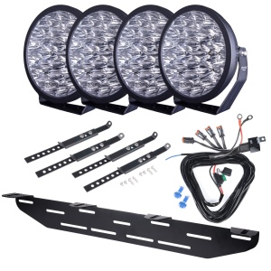 Proiector auxiliar Strands YUKON 9 2.0 Spot - Rotund / 23 cm / 113 W / Off-road, 4 buc - Set complet - Img 2