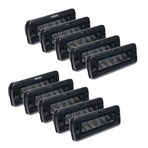 Proiector de lucru PURELUX Negru Flush-Suport Slim - 20 cm / 30W / Flood, 10 buc - Img 2