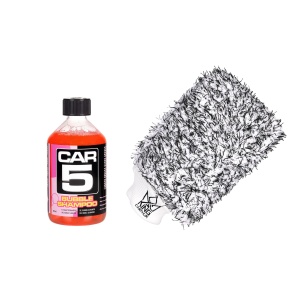 Șampon auto CAR5 Bubble Shampoo, 500 ml + KC Premium Wash Mitt