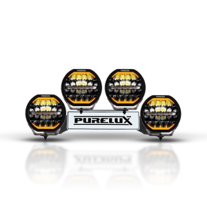 Set de proiectoare auxiliare PURELUX WRC 26, 640W / 46,500 lm - Set complet, cu negru lămpi