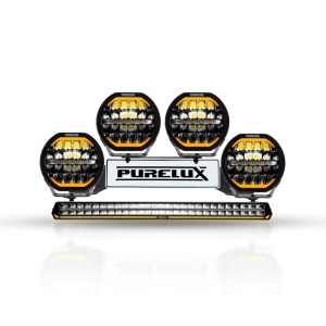 Set de proiectoare auxiliare PURELUX WRC 27, 964W / 68,500 lm - Set complet, cu negru Ranger 9 lămpi - Img 2