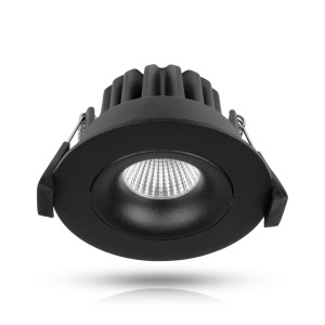 Spot încastrat AGGE Rotund Spot Negru 85 mm - IP44 / CCT / intensitate reglabilă, 8W