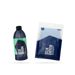 Waterless detergent GYEON Q²M EcoWash - protecție ceramică agents, 500 ml + SilkDryer EVO (50x55)