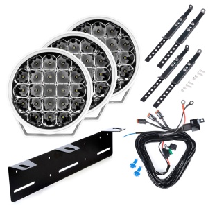 Auxiliary light PURELUX 770 White - Round / 18 cm / 130W, 3 pcs - Complete set
