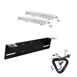Bară LED OZZ XB1 15" Alb - dreaptă / 38 cm / 120W / Ref. 25, 2 buc - Set complet
