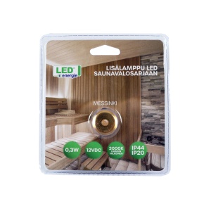 Bec de rezervă LED ENERGIE - kit de iluminat încastrat pentru saună, 1 buc, alamă