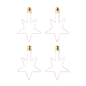 Bec LED AGGE Carnival E27, 8W, Star, 4 buc