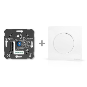 Dimmer AGGE Universal rotativă Dimmer Zigbee - RC/RL / 200W, Dimmer + Cover plate - Img 2