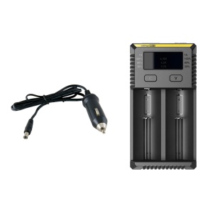 Încărcător inteligent NITECORE New i2, Încărcător baterie + Încărcător adaptor auto