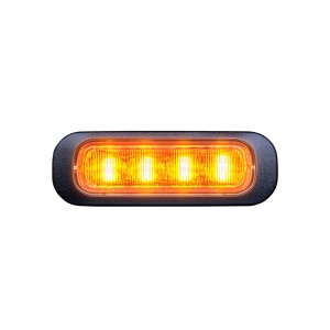 Lampă de avertizare / Level semnalizator Strands Dark Knight Strobe light 4LED - 12/24V / 10W / 95 mm, transparent lens