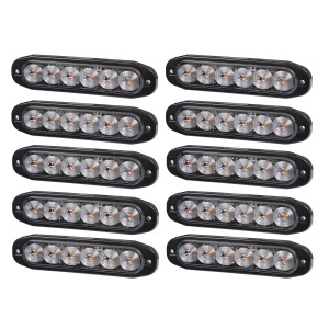 Lampă de avertizare PURELUX Strobe Ultra Slim - 12/24V / 12W / 118 mm, 10 buc