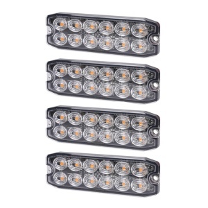 Lampă de avertizare PURELUX Strobe Ultra Slim - 12/24V / 15W / 111 mm, 4 buc - Img 2