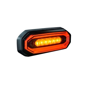 Lampă de avertizare STRANDS FOR9T Aura - 12/24V / 15W / 132 mm, cu a roșu Lampă de gabarit