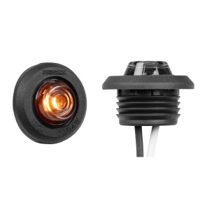 Lampă de gabarit PURELUX Spectre 1X Dark - 12/24V / 0.5W/ 28 mm, Amber (pentru suprafețe plane)