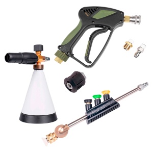 Pistol pentru aparat de spălat cu presiune DR DIRT Pressure Gun G3, SnapLock, pistol + pachet de accesorii (cu Nilfisk Adaptor)