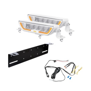 Proiector auxiliar OZZ XB1 P9″ Alb - dreaptă / 22 cm / 60W / Ref. 27.5, 2 buc - Set complet