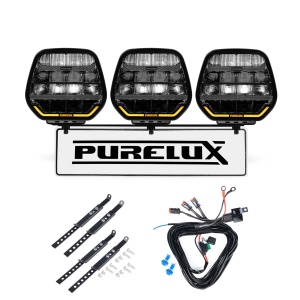 Proiector auxiliar PURELUX Panther 7 - Rotund / 18 cm / 128W / Ref. 20, 3 buc - Set complet