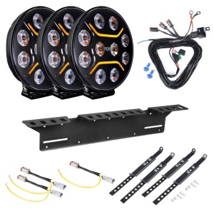 Proiector auxiliar Strands Dark Knight Intense 9" V2 - Rotund / 22 cm / 150W / Ref. 45, 3 buc - Set complet - Img 2