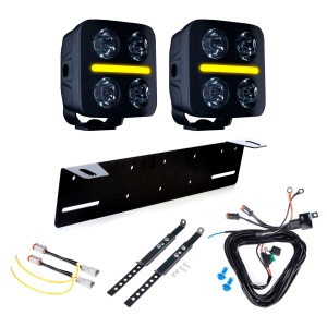 Proiector auxiliar Strands Nuuk D-Line QB 3" - Rotund / 9 cm / 40W / Off-road, 2 buc - Set complet