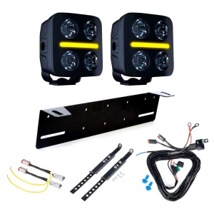 Proiector auxiliar Strands Nuuk D-Line QB 3" - Rotund / 9 cm / 40W / Off-road, 2 buc - Set complet - Img 2