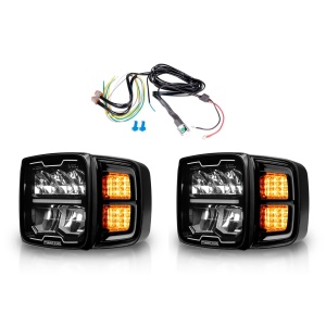 Proiector pentru plug PURELUX Blizzard - Rectangle / 23 cm / 41W / Ref. 17.5, 2 buc lămpi + cablaj - Img 2