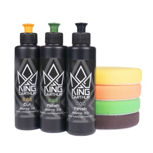 Set de polisare KING CARTHUR X TOKYA 7 in 1 - antrenare directă, set de polisare 6", 250 ml