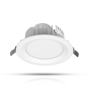 Spot încastrat AGGE Rotund Flood Antiglare Alb - IP44 / CCT / intensitate reglabilă, 12W / 100 mm