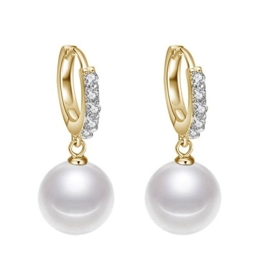 Cercei Eleganti cu Perla din Argint 925, Sic Moda 6105B