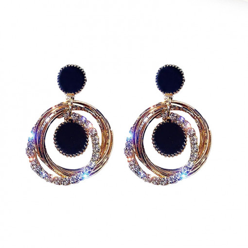 SIC MODA 5138 Gold and Black earrings