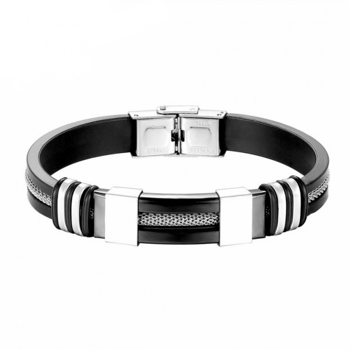 Bratara inox si silicon Sic Moda 5379B