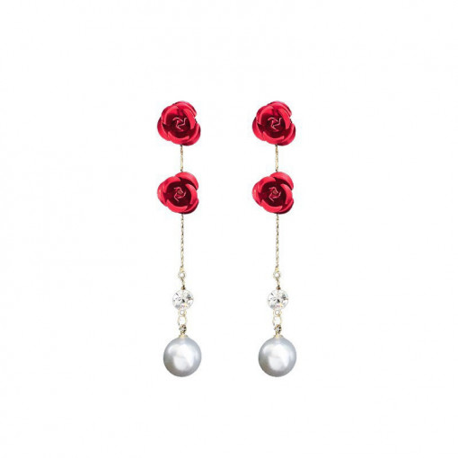 Cercei Trandafir Sic Moda 5477