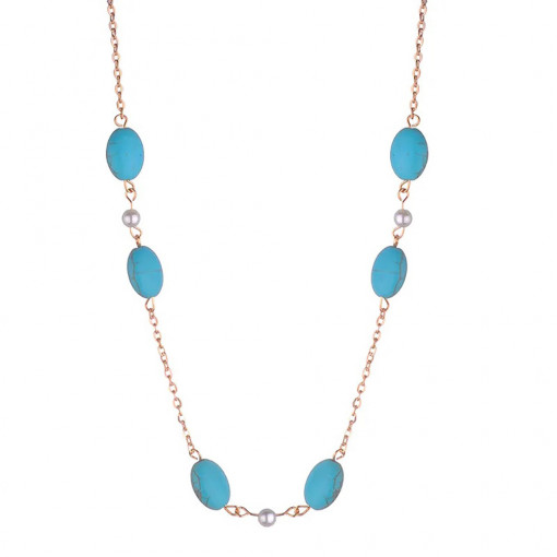 Colier margele turcoaz Sic Moda 5345