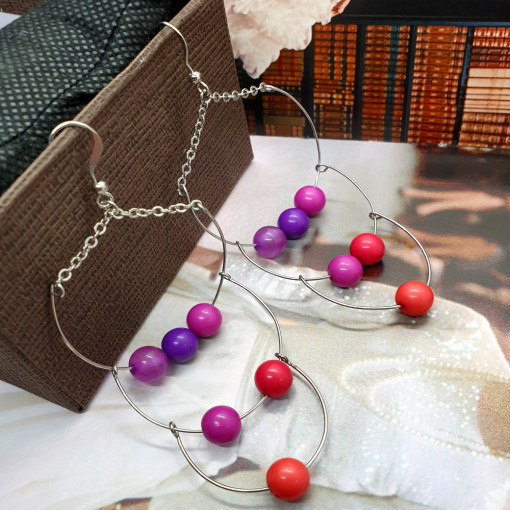 Coloured Beads Earrings