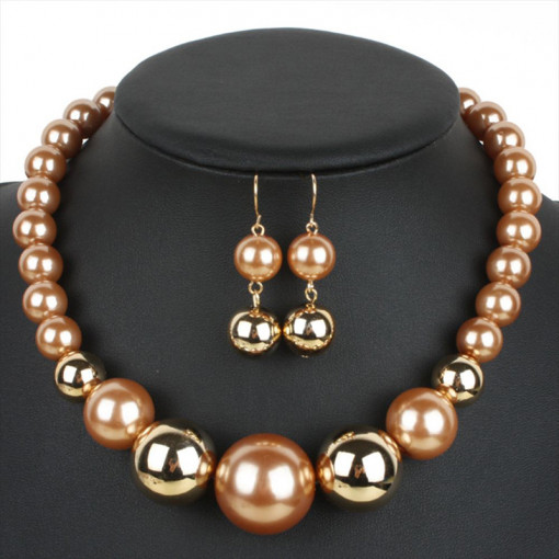 Set Colier si cercei Perle SIC MODA 5674B