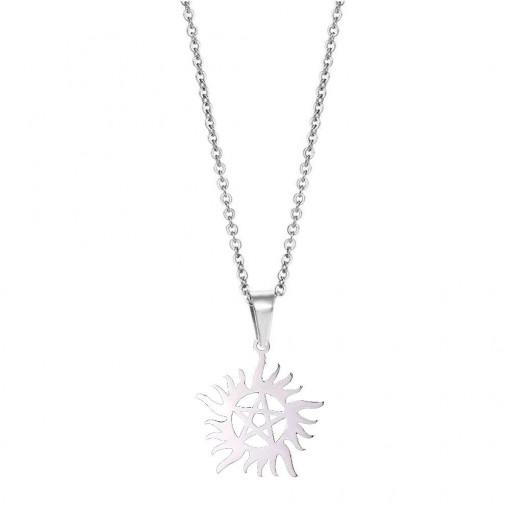 Colier Pentagrama Soarelui Inox SIC MODA 3952
