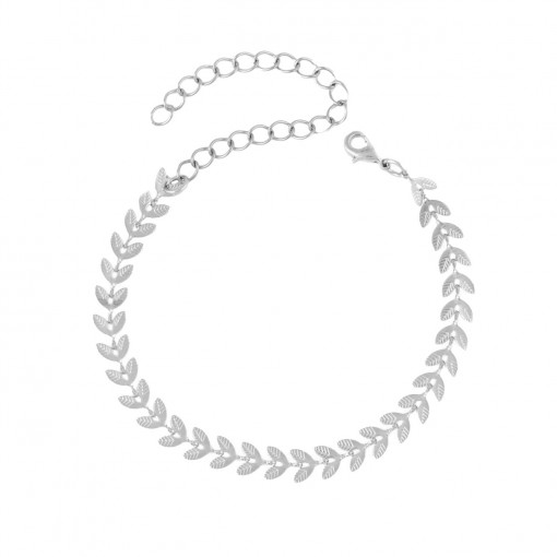 Bratara cu frunze argintii INOX Sic Moda 5455A
