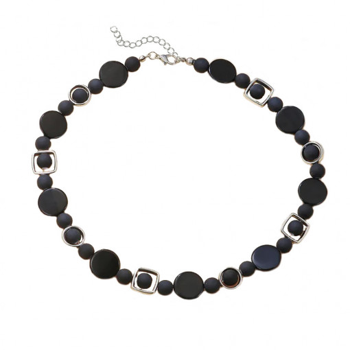Colier margele negre Sic Moda 5340