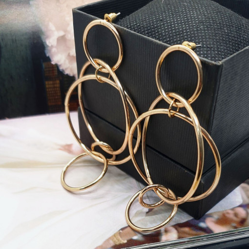 Cercei Aurii Glam 2352 Sic Moda