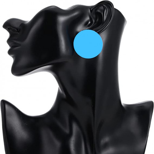 Cercei Rotunzi Albastri Sic Moda 4387T