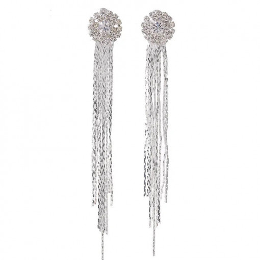 Cercei Fashion Argintii Zirconiu SIC MODA 5137
