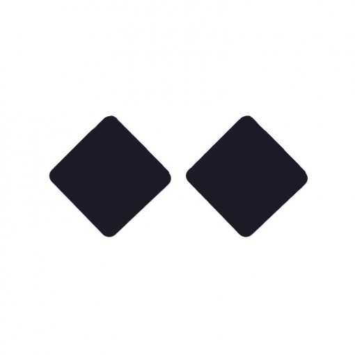 Sic Moda Black Romb Earrings 5708H