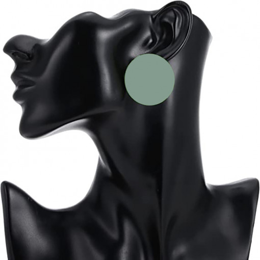 Cercei Rotunzi Verde Sic Moda 4387K